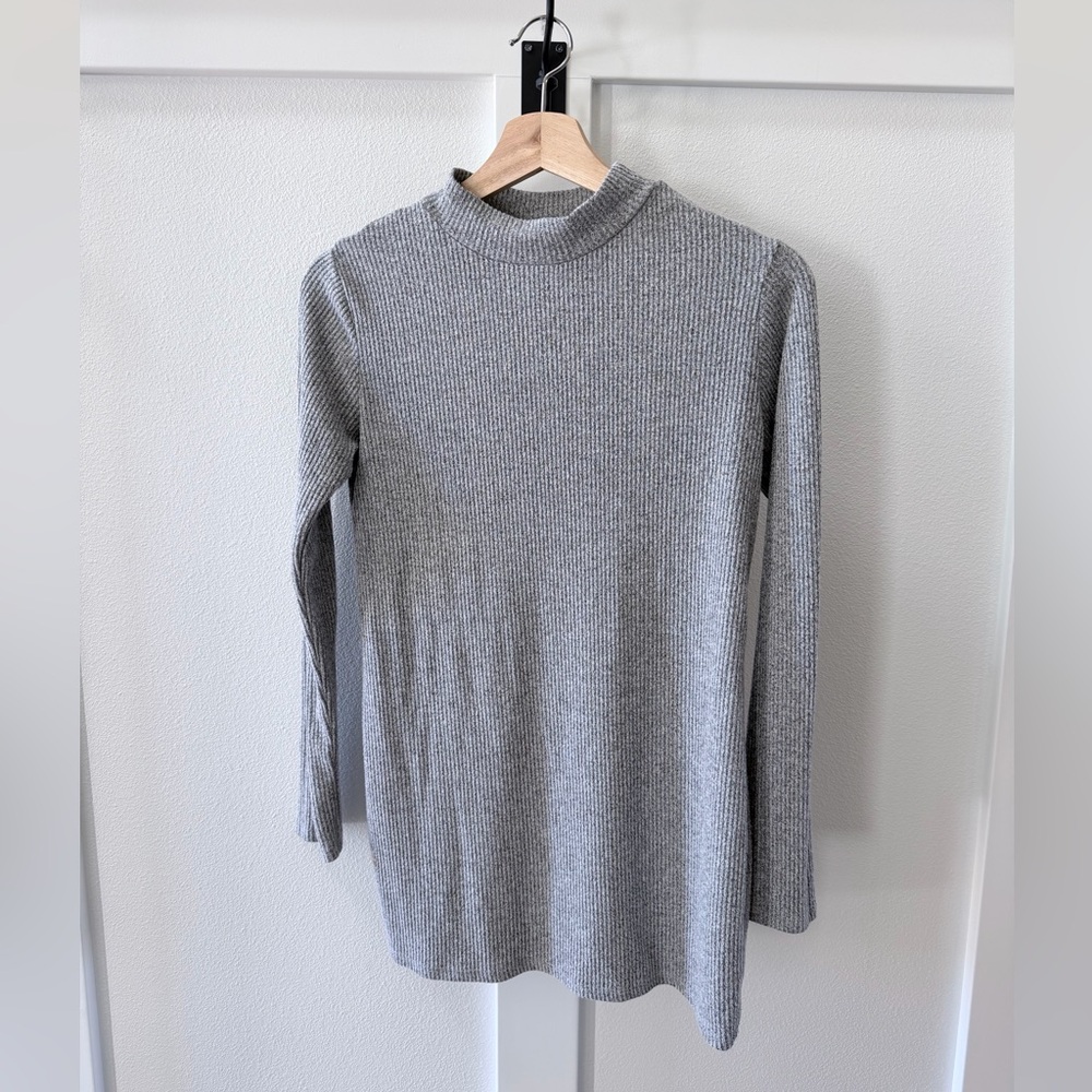 Pinkblush Gray Mock Neck Sweater